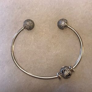 Pandora OPEN BANGLE BRACELET, CLEAR CZ
